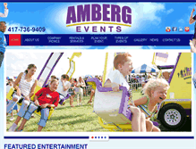Tablet Screenshot of ambergevents.com